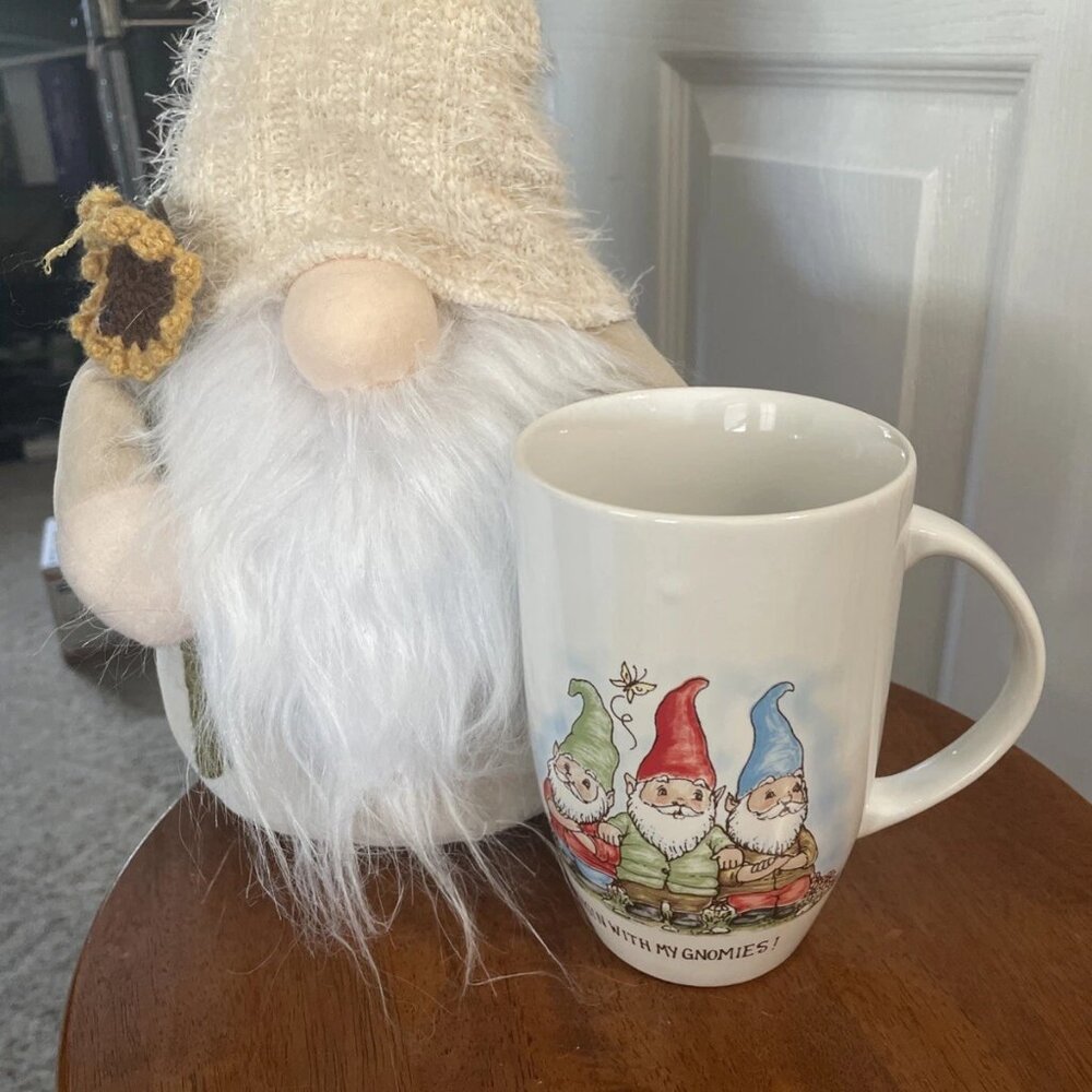 Coventry Porcelain "Hangin with my Gnomies"! 6" Coffee Mug